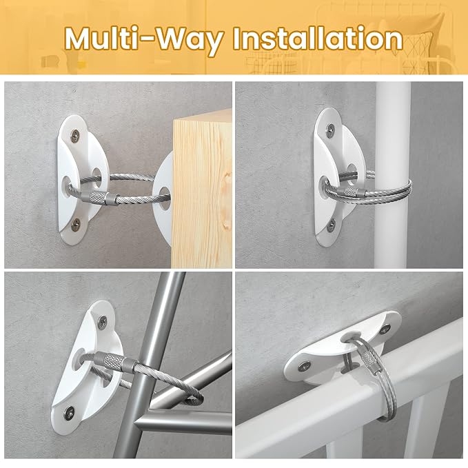 Furniture Anchors for Baby Proofing, Furniture Straps Anti Tip Furniture Anchor - Image 8