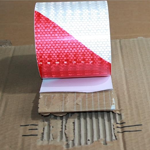 Red and White Reflective Tape Outdoor Waterproof 3 inch X 66 feet, High - Image 2