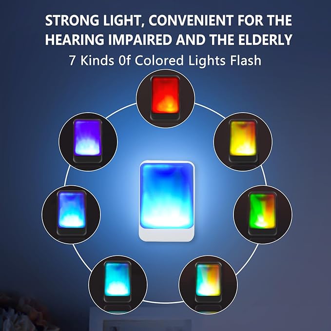 Loud Flash Doorbell with 7 Colors of Bright Light and 4 Volumes, Wireless - Image 2