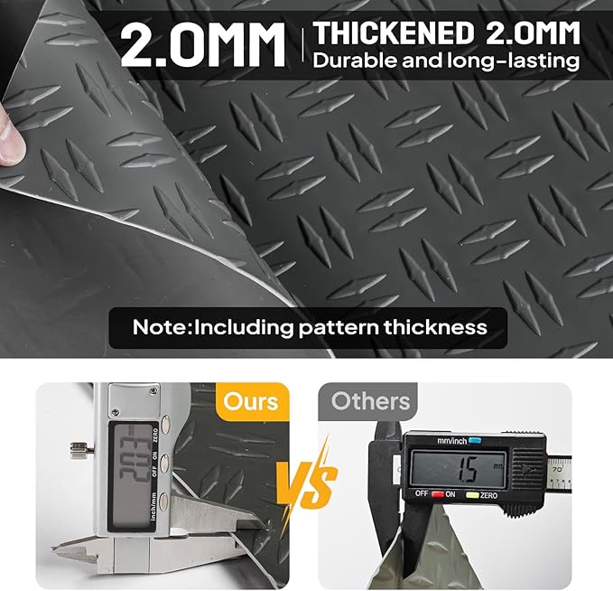 Bonnlo 7.5 X 20 FT Garage Floor Mat, Thickened Double Diamond Plate Garage - Image 2