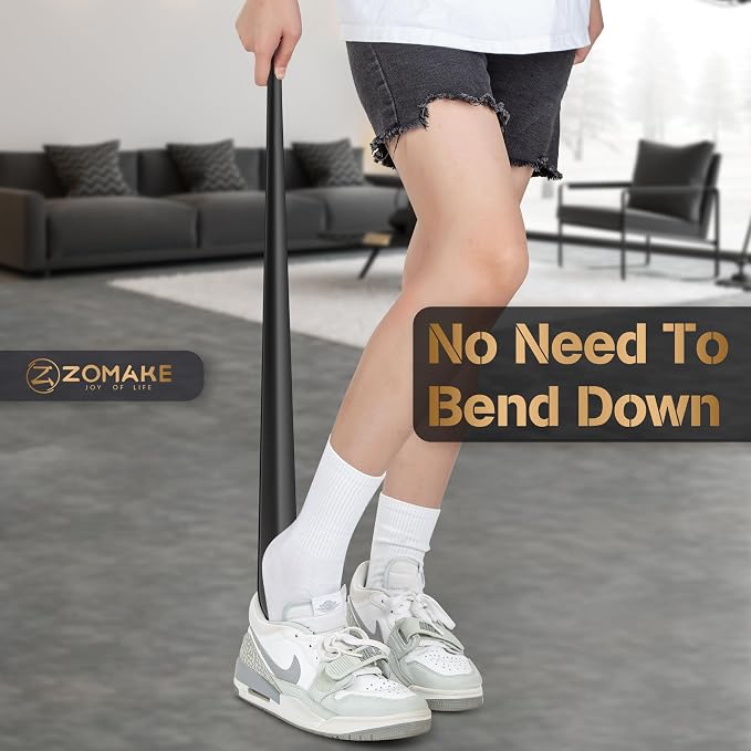 ZOMAKE Extra Long Shoe Horn for Seniors Men, Metal Shoehorn Long handle for - Image 4