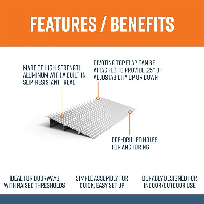 EZ-ACCESS - Threshold Ramps for Doorways - Portable Wheelchair Ramp for Home - Image 3