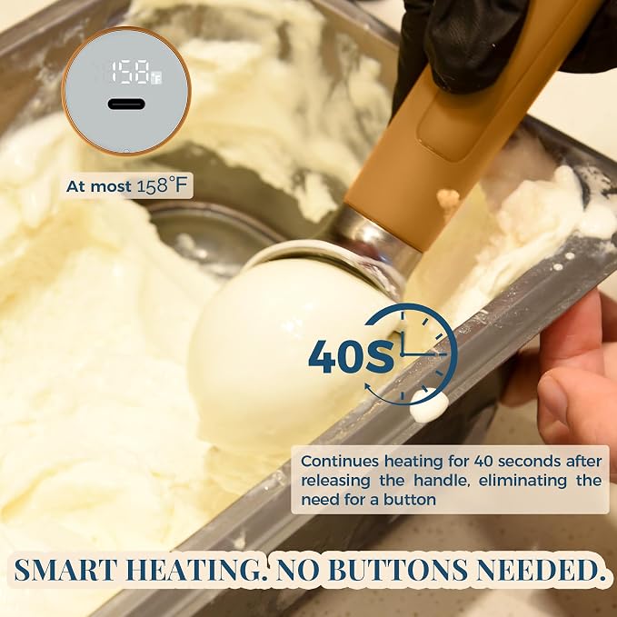 Heated Ice Cream Scoop Rechargeable, Electric Warming Ice Cream Scooper - Image 2