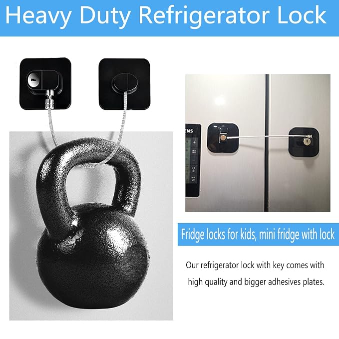 YEYA Upgraded Child Proof Refrigerator Door Lock, Large Base 1-Pack, Fridge - Image 3