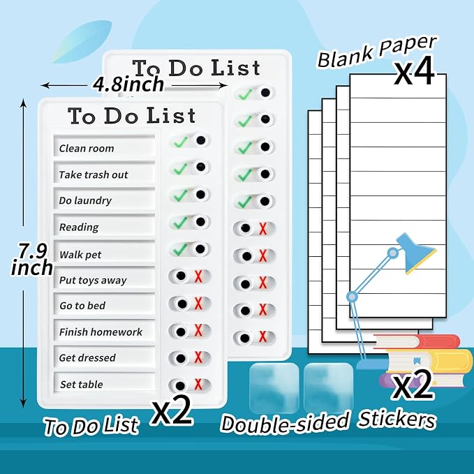 2 Pieces Chore Chart for Adults to do List My Chores Checklist Task Board - Image 3