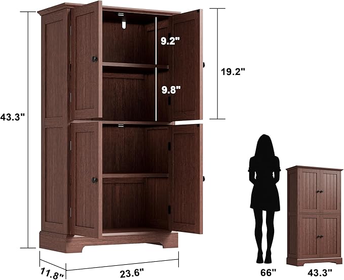 ChooChoo Bathroom Floor Cabinet, Farmhouse Bathroom Storage Cabinet - Image 3