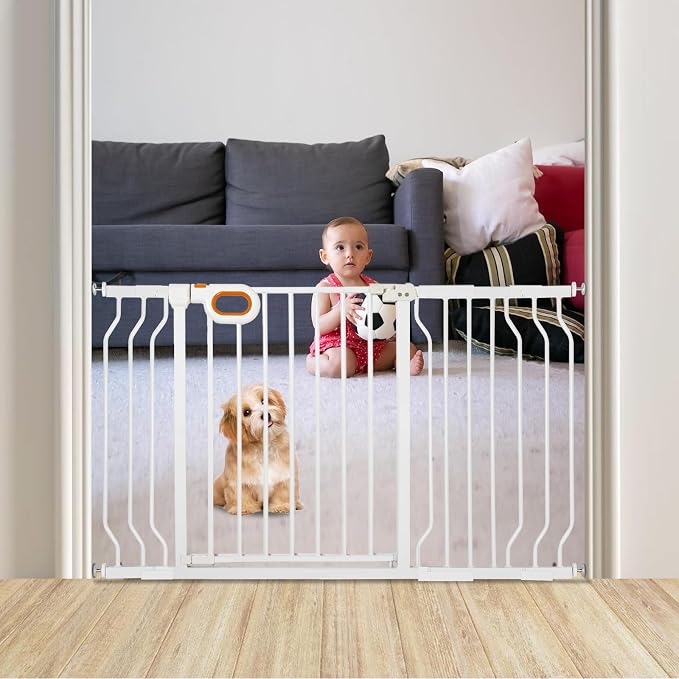 Baby Gate for Stairs 29-52 Inch Wide, Safety Gate for Baby Adjustable Pet Gate - Image 5