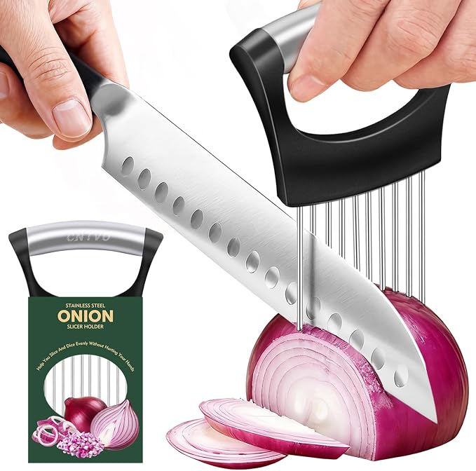 Onion Holder for Slicing, Stainless Steel Onion Slicer, Onions Slicer Holder by Unknown