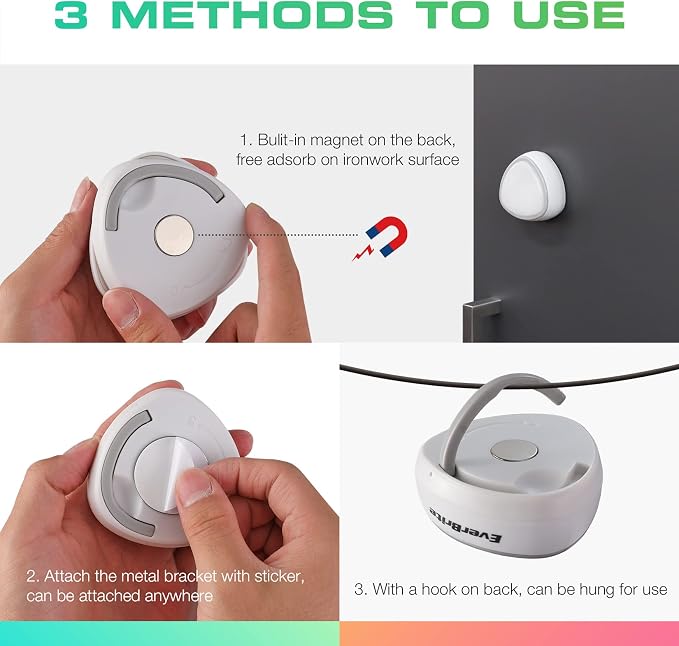 EverBrite Tap Light, LED Puck Lights, Wireless Push Lights, Remote Controlled - Image 3