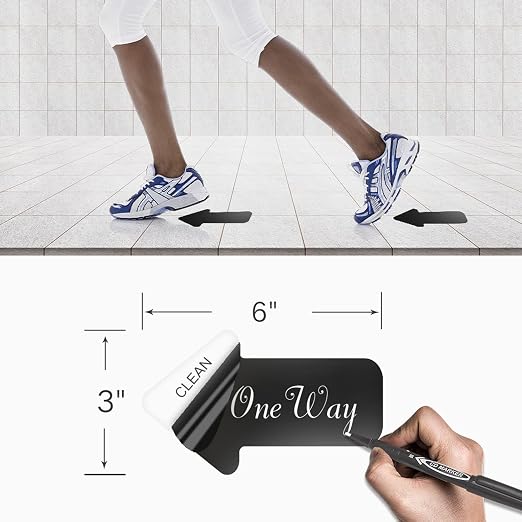 EVQ Arrow Floor Sticker Tape 3"×6" Arrow Floor Marking Sticker Sign 200 PCS - Image 4