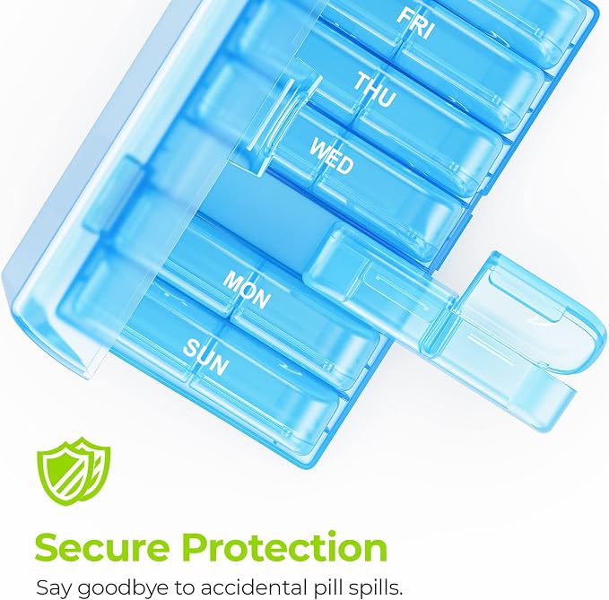 AUVON XL Weekly Pill Organizer 2 Times a Day, Pill Box 7 Day - Image 4