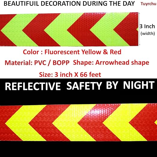 Reflective Tape Outdoor Waterproof 3 inch X 66 feet, High Visibility Hazard - Image 3