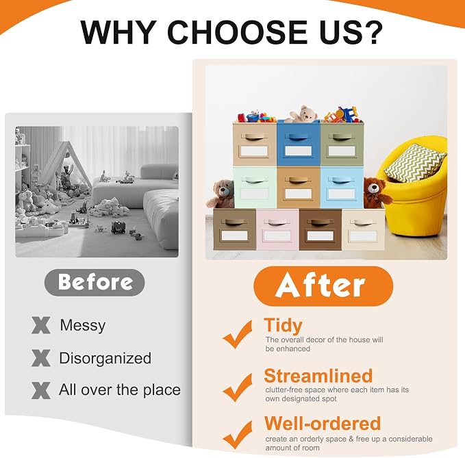 10 Pcs Fabric Storage Cubes - Image 5
