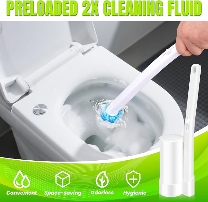 KOKL Disposable Toilet Bowl Wand Refills, Toilet Refill Pads, Disposable Toilet - Image 2