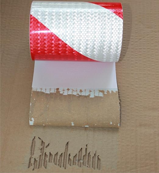 Red and White Reflective Tape Outdoor Waterproof 6 inch X 66 feet, High - Image 2