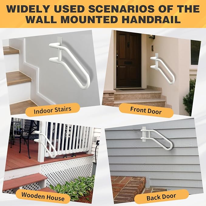 Right Side Wall Mounted handrail, Garge Door Stair Railing - Image 6