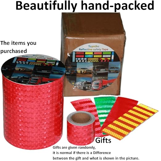 Red Reflective Tape Outdoor Waterproof 8 inch High Visibility Hazard - Image 4