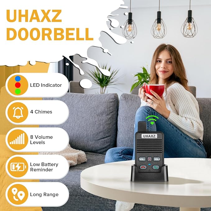 Wireless Doorbell, Hand-Free Door Bell, 1000Ft Long Range, Full Duplex 2 Way - Image 2