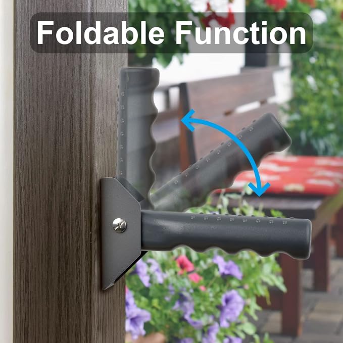 Flip Up Grab Bar for Doorway/Stairs Safety Assist Handles for Elderly Non-Slip - Image 4
