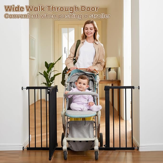 Mumeasy Baby Gate Extra Wide, 29.5-51'' Pressure Mounted Dog Gate - Image 3