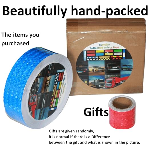 Blue Reflective Tape 2 inch Wide, Outdoor Waterproof Hazard Conspicuity Warning - Image 4