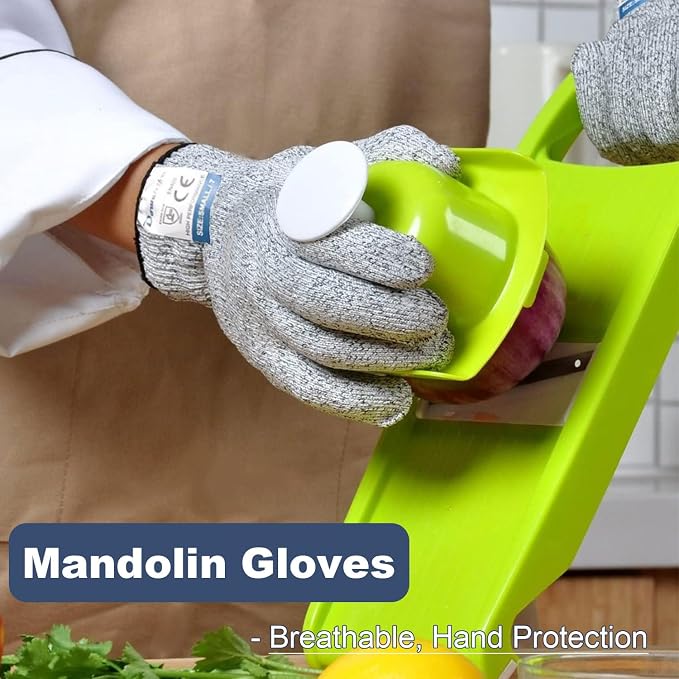 Dowellife Cut Resistant Gloves Food Grade Level 5 Protection, Safety Kitchen - Image 4
