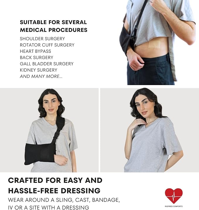Inspired Comforts Unisex Post Surgery & Rehab V Neck Dual Access Snap Shirt - Image 3