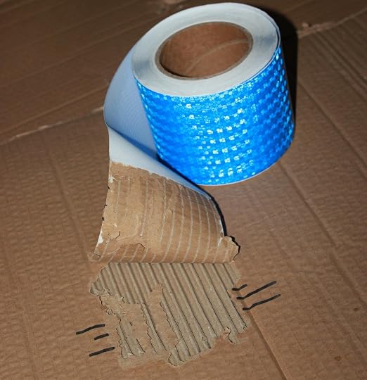 Blue Reflective Tape 4 inch Wide, Outdoor Waterproof Hazard Conspicuity Warning - Image 2