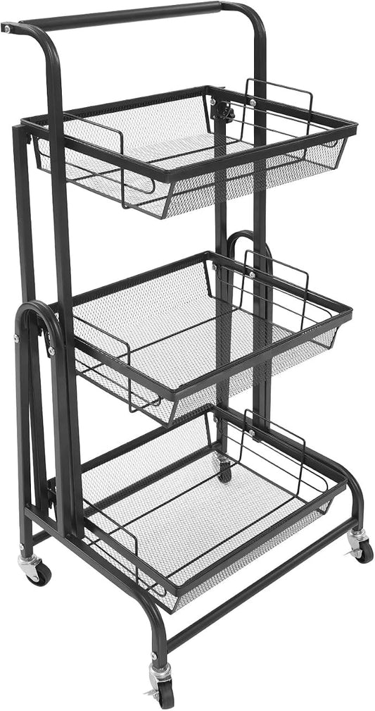 3 Tier Rolling Utility Cart by Unknown