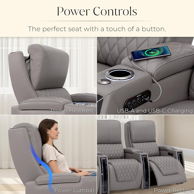 Seatcraft Apex Zero-Gravity CoolZero Italian Leather Home Theater Seating - Image 6