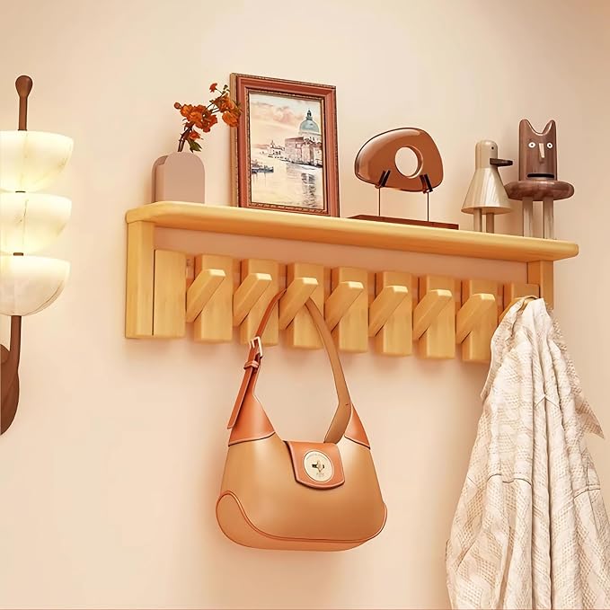 Wall Mounted Piano Key Hanger | Flip Style Hook | Entrance Wall Art Hook by FleiSleep