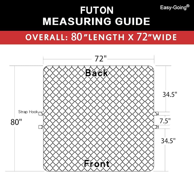Easy-Going Futon Sofa Slipcover Reversible Armless, Furniture Protector Couch - Image 6