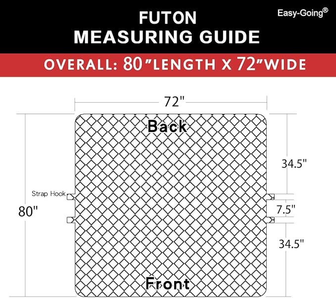 Easy-Going Futon Sofa Slipcover Reversible Sofa Cover Armless Futon Cover - Image 8