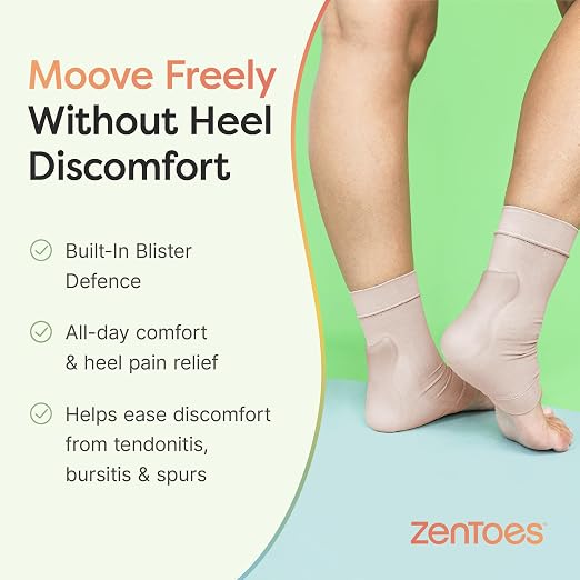 ZenToes Achilles Tendon Support Sleeve, Padded Compression Sleeve - Image 3