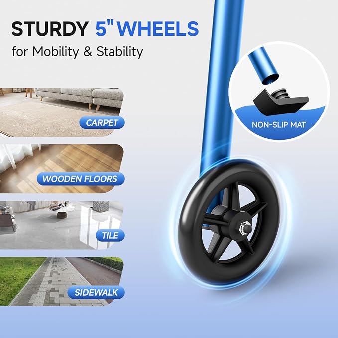 Folding Walker for Seniors, Front Wheel Walker - Image 4