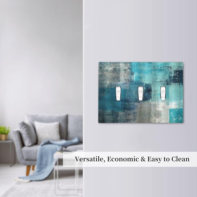 Decorative Switch Plates Teal Blue Modern Geometric Abstract Turquoise Green 3 - Image 7
