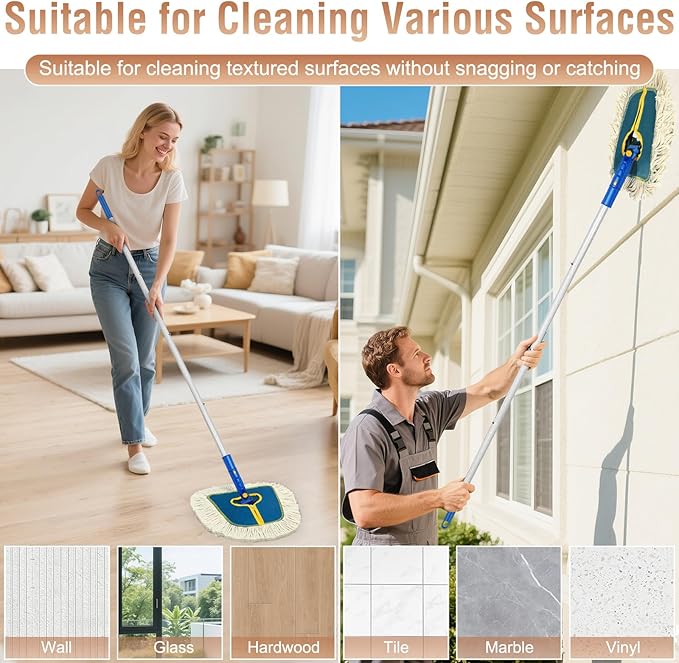 Commercial Dust Mop for Hardwood Floors Cleaning, Heavy Duty Industrial Dry Mop - Image 4