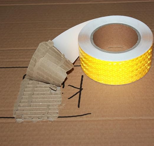 Yellow Reflective Tape 2 inch Wide, Outdoor Waterproof Hazard Conspicuity - Image 2