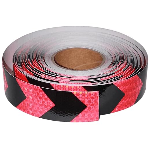Red and Black Reflective Tape 2 inch X 166 feet, Outdoor Waterproof Hazard by tuyrchu