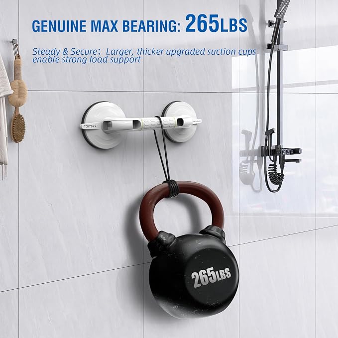 Grab Bars for Bathtubs & Showers 2 Pack, 265lbs Shower Grab Bars for Seniors - Image 6