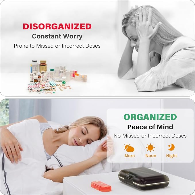 Weekly Pill Organizer 3X a Day, 7 Day Pill Box 3 Times, Portable - Image 4