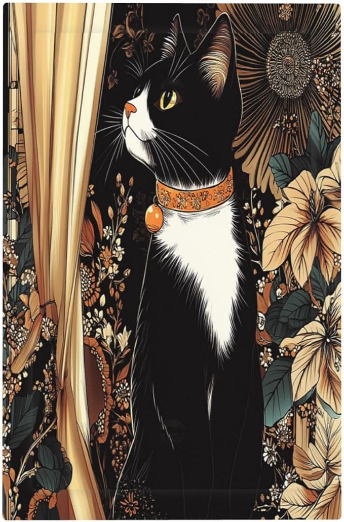 Light Switch Cover Plate Boho Mandala Floral Black Cat Vintage Flower 1 Gang No by Unknown