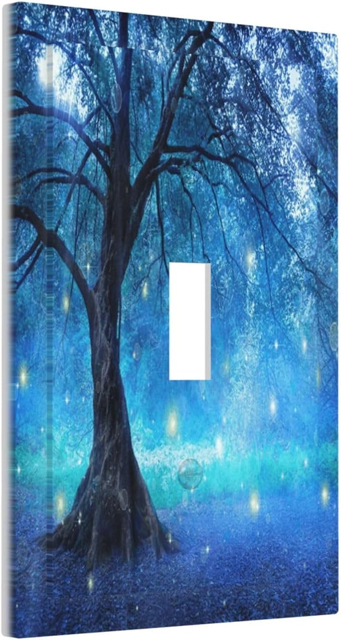 Light Switch Cover Fantasy Fairy Tree In Mystic Forest 1 Gang Wall Plate Cover - Image 2