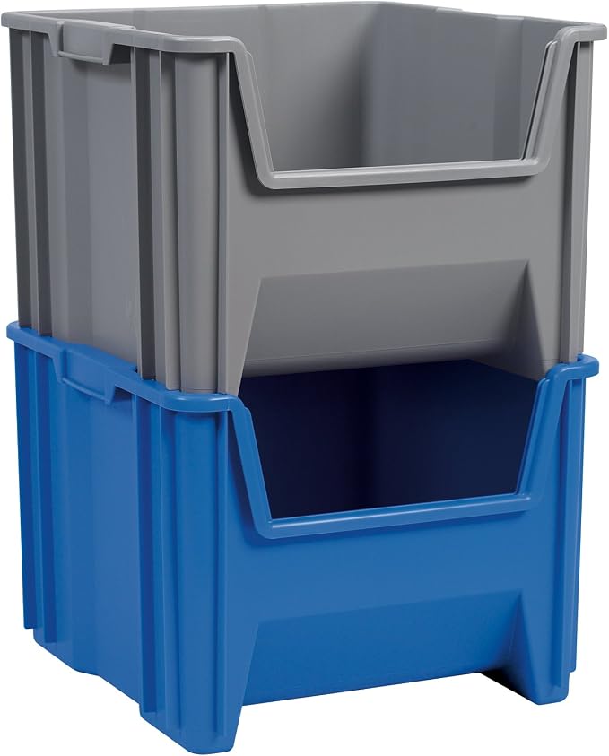 Akro-Mils 13018 Stak-N-Store Heavy Duty Stackable Open Front Plastic Storage - Image 2