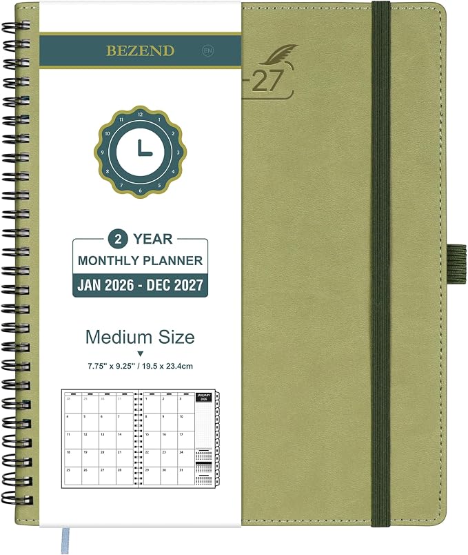 BEZEND Monthly Planner 2026-2027 2 Year Calendar Book by BEZEND