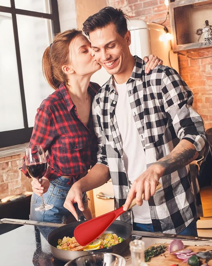 Multifunction Spatula Spoon for Nonstick Cookwares, Sturdy BPA-Free Matte - Image 6