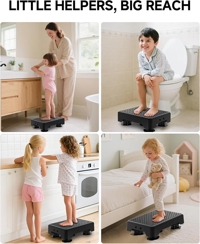 Adjustable Step Stool for Adults, Bed Step Stools, 600 LBS Capacity Safety Wide - Image 6