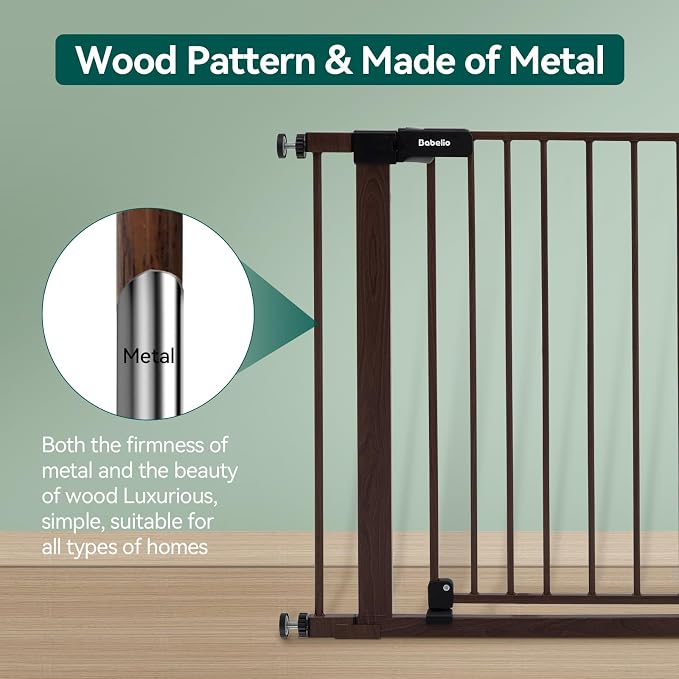 Mom's Choice Award Winner-BABELIO 26-40" Metal Baby Gate - Image 3