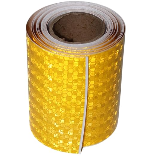 Yellow Reflective Tape 4 inch, Outdoor Waterproof Hazard Conspicuity Warning by tuyrchu