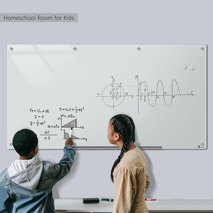 TOWON 8 x 4ft Whiteboard Huge, Glass Dry Erase Board Magnetic, 96 x 48 in - Image 3